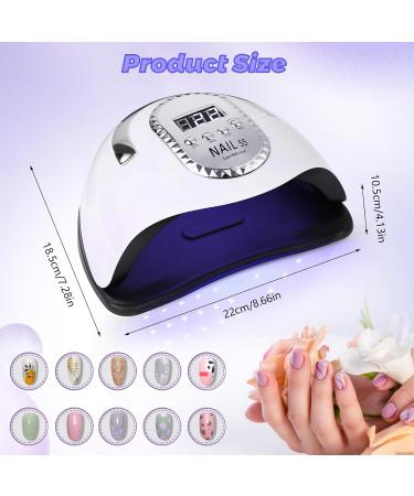 280W UV LED Nail Lamp for Fast Gel Nail Curing | 4 Timers, 66 Beads | Home and Salon Nail Polish Dryer - Buy Online on SooperMarket.com