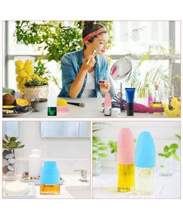 Travel Silicone Bottle Covers - 8 Pack Reusable Protective Spout Covers for Shampoo & Shower Gel - Safe Travel Accessories - Buy Online on SooperMarket.com