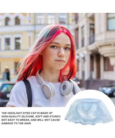 Toseky Hair Hat for Hair Dye Highlight Hair Hat Highlighting Hat - Silicone Hair Dying Hat Bleach Hat Reusable Hair Color Hat Hairdressing Dying Staining Tools - Buy Online on SooperMarket.com