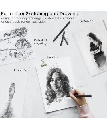LOONENG Willow Charcoal Sticks - Pack of 25, Ideal for Sketching and Drawing - 7-9mm Diameter, Natural Charcoal for Artists, Beginners, and Students - Buy Online on SooperMarket.com