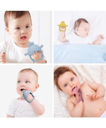Chick Shape Baby Teething Toys | Food-Grade Silicone Teether for Soothing Pain Relief | Easy-to-Grip Baby Chew Toy (Dark Pink) - Buy Online on SooperMarket.com