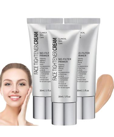 Face Tightener No-Filter Primer Instant Face Tightener No-Filter Primer Skin Tightener Primer Face Makeup Face Blurring Primer for Face Before Makeup Face Primer for All Skin Types (3Pcs 1 Fl. Oz) 3pcs 1 g (Pack of 1)