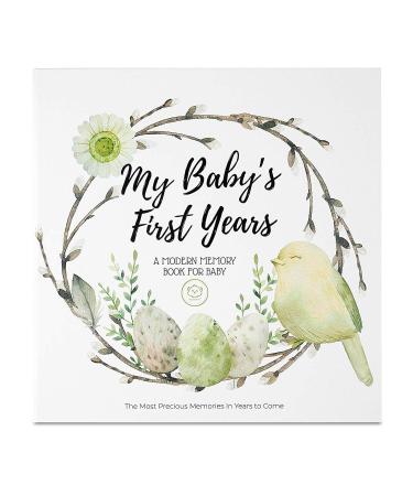 First 5 Years Baby Memory Book Journal - 90 Pages Hardcover First Year Keepsake Milestone Baby Book for Boys, Girls - Baby Scrapbook - Baby Album and Memory Book (Wonderland)