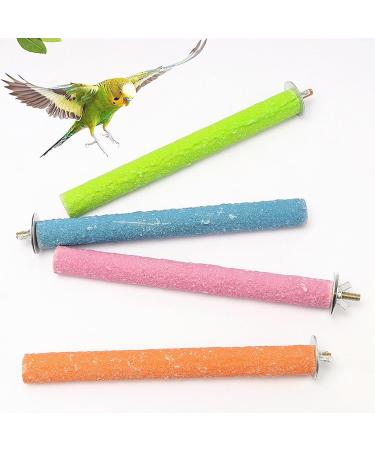 6Pcs Wood Bird Scrub Perch Platform Funny Bird Paw Grinding Stick Wooden Love Bird Parrot Perches Stand Colorful Bird Cage Grinding Perch for Parrot Toy (Random Color) - Buy Online on SooperMarket.com