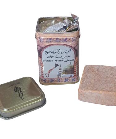 Hemani Halal Amber Musk Jamid Tin- Non Alcoholic Solid Perfume 25gm amber Jamid
