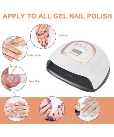 Felenny 220W UV LED Nail Dryer Lamp | Fast Gel Polish Curing | 4 Timer Settings | Auto Sensor | Professional Nail Art Design - Buy Online on SooperMarket.com