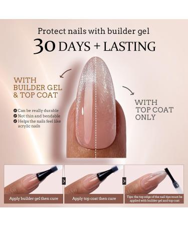BTArtboxnails XCOATTIPS Cat Eye French Tip Press On Nails | Medium Almond Soft Gel Nail Extensions | Soak Off Acrylic Fake Nails - Buy Online on SooperMarket.com