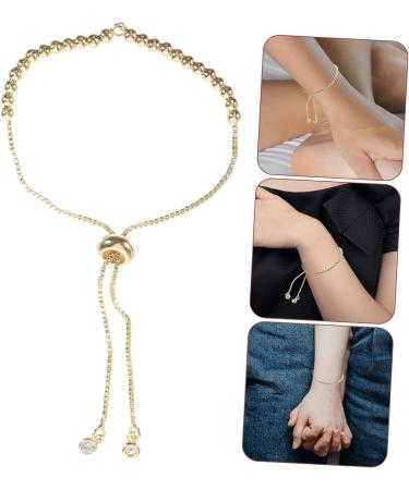 HAPINARY 10pcs Adjustable Bracelets Adjustable Cuff Bracelet Bracelets Aesthetic Bracelets for Girls Adjustable Decors Chic Wrist Jewelry Open Bracelets Beads Copper Preserve Color Golden 23X0.3cm - Buy Online on SooperMarket.com