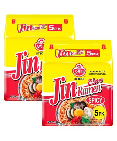 OTTOGI JIN Ramen Spicy Flavour Korean Instant Noodles 120g (Pack of 10)