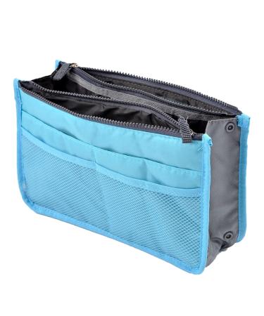 Yueming handbags organizer pocket organizer for women cosmetic organizer 13 bags expandable liner bag pouch zipper dead organizer diaper bag travel bag with handle 28x16.5x8.5cm blue
