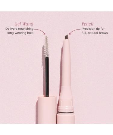Wander Beauty Upgraded Brow Pencil & Eye Brow Gel Duo - Taupe | 2-in-1 Brow Makeup with Castor Oil & Peptide Complex - Fuller Brows - Buy Online on SooperMarket.com