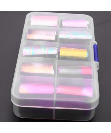 Wispbreeze 10 Grid Nail Star Paste Color Transfer Film UV Gel Nail Sticker Nail Diy Art Decoration 2.5x100cm 17 - Buy Online on SooperMarket.com