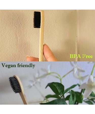 Shop Eco-Friendly Bamboo Toothbrushes - Pack of 12 Natural Teeth Whitening Brushes with Charcoal Infused Bristles - Buy Online on SooperMarket.com