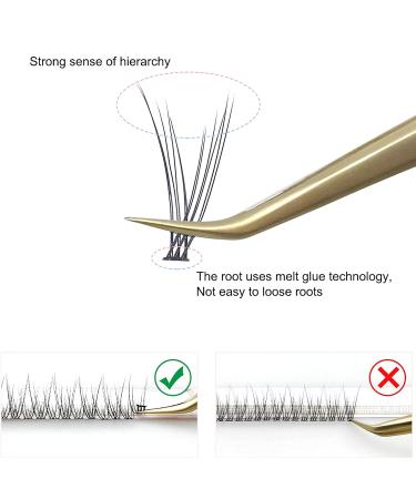 Natural Cluster Eyelash Extensions 8-14mm Mixed Pack - C Curl Fishtail Lashes 0.07mm - Buy Online on SooperMarket.com