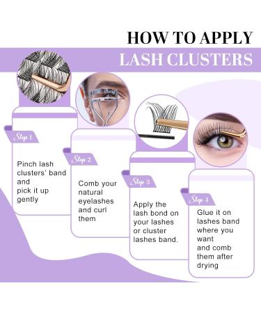 208 PCS D Curl Cluster and Individual Lash Extensions Kit - DIY Lash Clusters with Soft Comfortable Band - B01+B10 Lash Extensions 8-16mm - Volume Wispy False Lashes (Pack of 1) - Buy Online on SooperMarket.com