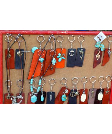 Paxcoo 100Pcs Keychain Rings with Chain and Screw Eye Pins Bulk - Silver Craft Supplies - Buy Online on SooperMarket.com