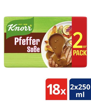 Knorr Pepper Sauce - Spicy Pepper Sauce Without Flavor Enhancers | 18x 2 Pack (46g) - International Shipping Available - Buy Online on SooperMarket.com