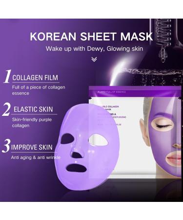 Trendyfave Collagen Face Mask Collagen Mask With Hydrolyzed Collagen Soluble Collagen Facial Mask Collagen Hydrating Face Mask Overnight Face Masks Beauty Korean Sheet Mask Face Care 4pc - Buy Online on SooperMarket.com