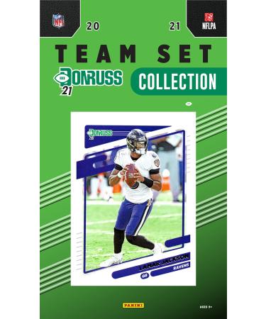 Baltimore Ravens 2021 Donruss Factory Sealed 10 Card Team Set with Lamar Jackson and 3 Rated Rookies Plus