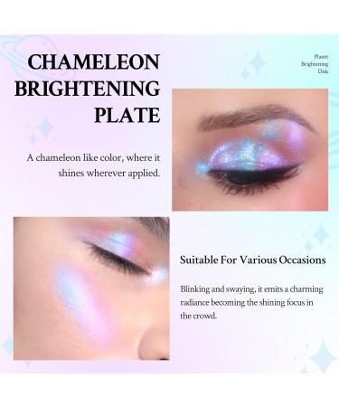 Chameleon Face Highlighter Palette - Multichrome Glitter Shimmer Makeup | Holographic Sparkle & Color Shifting Illuminator for Eyes - Buy Online on SooperMarket.com