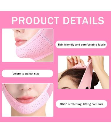 Double Chin Eliminator Chin Strap for Double Chin for Women Breathable and Comfortable V Line Lifting Mask for Women Double Chin Face Lift Prevent Sagging Get Rid of Double Chin (Pink) - Buy Online on SooperMarket.com