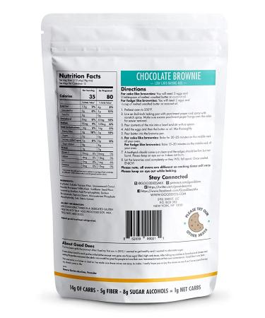 Good Dee's Low Carb Chocolate Brownie Baking Mix - 7.5 oz | Keto-Friendly Dessert - Buy Online on SooperMarket.com