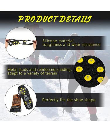 Anti-Slip Shoe Spikes - Crampons for Winter Sports & Outdoor Adventures | 15 Substitute Snow Spikes - Buy Online on SooperMarket.com