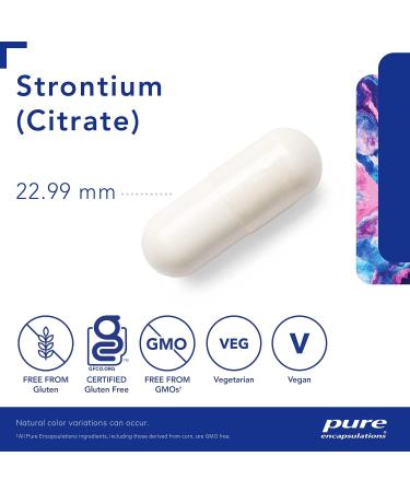 Pure Encapsulations - Strontium (Citrate) - Trace Minerals to Support Healthy Bones* - 90 Vegetable Capsules - Buy Online on SooperMarket.com