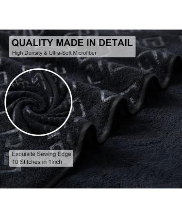 Premium Quality Black Washcloths Set - 4 Pack 13x13 - Soft, Absorbent & Quick Dry Towels for Bathroom, Hotel, Spa, Gym - Microfiber Multipurpose Washcloths - Buy Online on SooperMarket.com