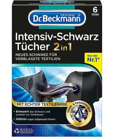 Dr. Beckmann Intensive Black Wipes | For intensive black and smooth fibers | 6 wipes 1 pack