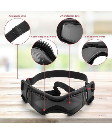 Ownpets Dog Goggles - UV, Snow, Wind, Dust Protection Glasses with Adjustable Strap - Safety Pet Sunglasses for Small and Medium Dogs - Black - Buy Online on SooperMarket.com