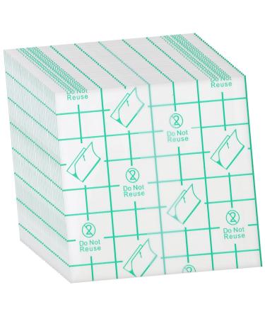 VILLCASE 200 Pcs Blank Sticker Adhesive Cosmetic Palettes Ear Stickers Cosmetic Aid Tools Adhesive Foundation Palette Single Use Hand Palette Paint Tape Disposable Pu Film Eye Shadow As Shown Medium