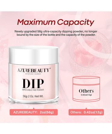 AZUREBEAUTY Translucent Sheer Pink Dip Powder - 2Oz/56g - Basic Semi-Transparent Clear Dipping Powder for French Nail Art - Salon Quality Manicure at Home - Buy Online on SooperMarket.com
