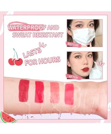 Jingling 4-Pack Lip & Cheek Tint Stain | Mini Liquid Lipstick Moisturizing Lip Gloss - Waterproof Natural Makeup for Women (4 7ml) - Buy Online on SooperMarket.com