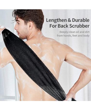 Yiclick Back Scrubber Set: African Net Sponge, Exfoliating Gloves, Exfoliating Body Scrubber, Exfoliating Washcloth & Loofah Mitt for Men and Women - Buy Online on SooperMarket.com