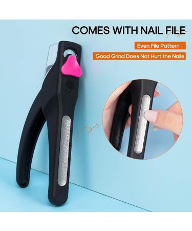 AORAEM Adjustable Nail Clippers & File - False Nail Cutter Tool for Extensions - Home DIY Black - Buy Online on SooperMarket.com