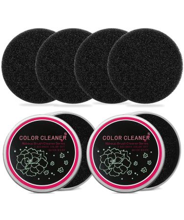 Hongecb brush cleaner cleaning make-up brush cleaner make-up brush sponge cleaner brush cleaner for quick color change easy to clean reusable 6 PCs + 2 Iron box 2 box + 6 sponge