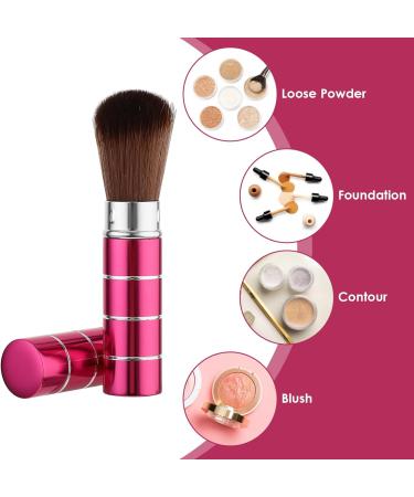 Andibro 2Pcs Retractable Kabuki Makeup Brush Portable Travel Foundation Brush Loose Powder Brush Blush Makeup Brushes Face Liquid Foundation Sunscreen Brush Extensible Contour Makeup Brush with Cover - Buy Online on SooperMarket.com