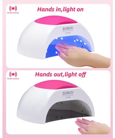 SUNUV Nail Dryer UV LED Lamp with Timer and Infrared Sensor for Perfect Home Manicures - Buy Online on SooperMarket.com