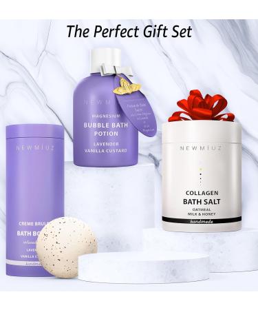 Luxury Magnesium Bubble Bath Lavender Vanilla - Moisturizing Stress Relief for Women - Spa Self Care Gift for Birthday & Christmas - Buy Online on SooperMarket.com