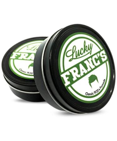 Lucky Franc's Oil Based Hair Pomade. 1920's style. Medium Hold and Shine. Pompadour Undercut Contour Rockabilly Comb Over Quiff Greaser Slick Back G-Eazy Style 50's styles. Handmade in the USA