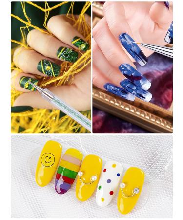 5 Pieces Nail Art Liner Brush & Dotting Pen Set - Ebanku Acrylic Nail Art Tools for Perfect Nail Design - Buy Online on SooperMarket.com