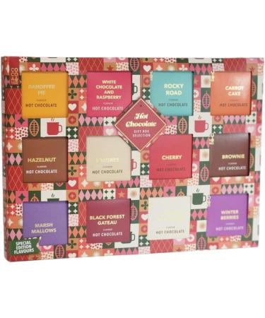 Hot Chocolate Gift Set 12 Pack Assorted Flavours Selection Gift Box Dessert Limited Edition (Limited Edition Selection) - Buy Online on SooperMarket.com
