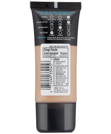 L'Or al Paris Infallible Pro-Glow Foundation - Natural Buff 1 fl. oz | International Shipping - Buy Online on SooperMarket.com