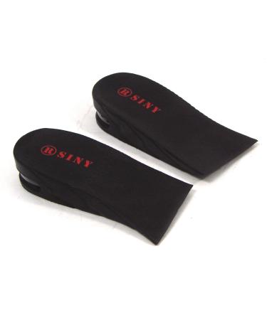 SINY 1-Layer (3cm) Height Increase Taller Shoe Insoles Pad Air Cushion for Men Women Black Heels Inserts