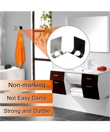Funincrea 2-Pack Shaver Holder | Self-Adhesive Stainless Steel Hooks for Shower Razors Towels & More - Gray - Buy Online on SooperMarket.com