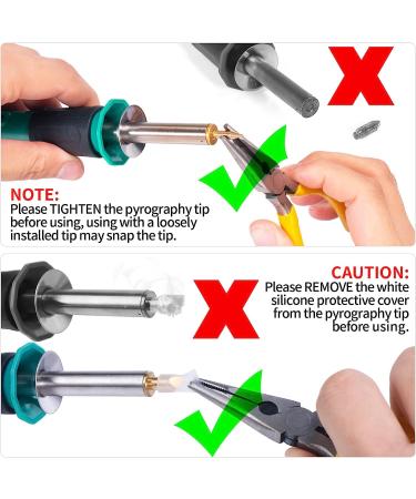 YIHUA 930-IV Pyrography Wood Burning Pen Kit - Adjustable Temperature - Power Switch - Heat Deflector - Rubber Grip - 13PCS Accessories - Stencil - Wood Pieces - Ideal for Woodburning DIY Crafts - Buy Online on SooperMarket.com