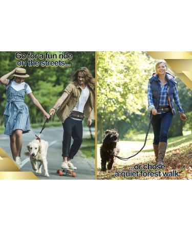 Premium 2-in-1 Jogging Leash & Normal Dog Leash for Medium & Large Dogs | Double Handle & Belly Belt for Jogging Hiking & Walking - Buy Online on SooperMarket.com