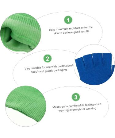 HAPINARY 2 Pairs Gel Gloves Hydrating Gloves Moisturizing Sleeping Gloves Skin Care Dry Skin Gloves Moisturizing Gloves Half Finger Moisturizing Hand Gloves Knitting Lotion Miss Daily Use 16X13X1CM - Buy Online on SooperMarket.com