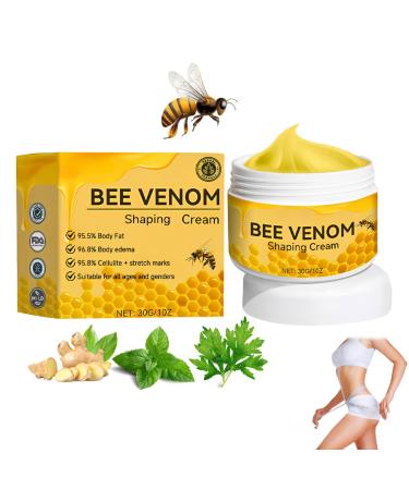 Bee Venom Shaping Cream Bee Venom Cream Bee Venom Anti Cellulite Cream Bee Venom Firming Body Cream for Belly Anti Cellulite Body Cream for Tightening Skin Abdomen Legs Belly Buttocks